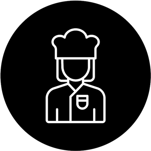 Diseño vectorial Chef Estilo de icono femenino