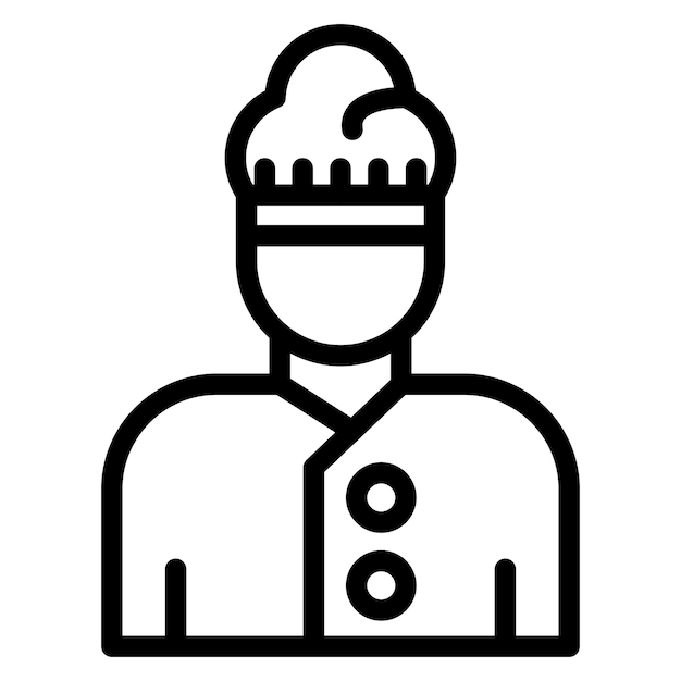 Diseño vectorial Chef Estilo de icono