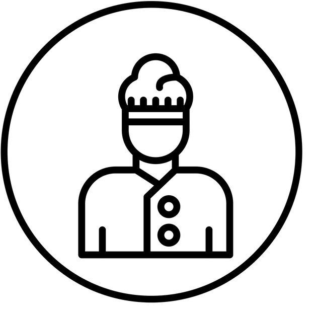Diseño vectorial Chef Estilo de icono