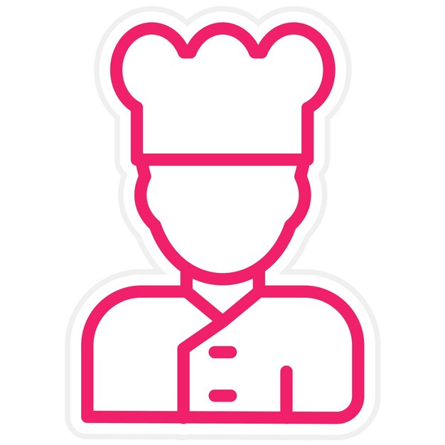 Diseño vectorial Chef Estilo de icono