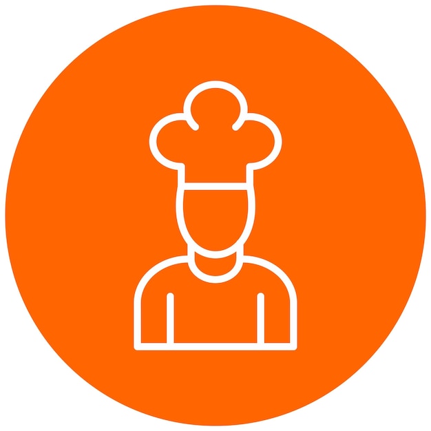 Diseño vectorial Chef Estilo de icono