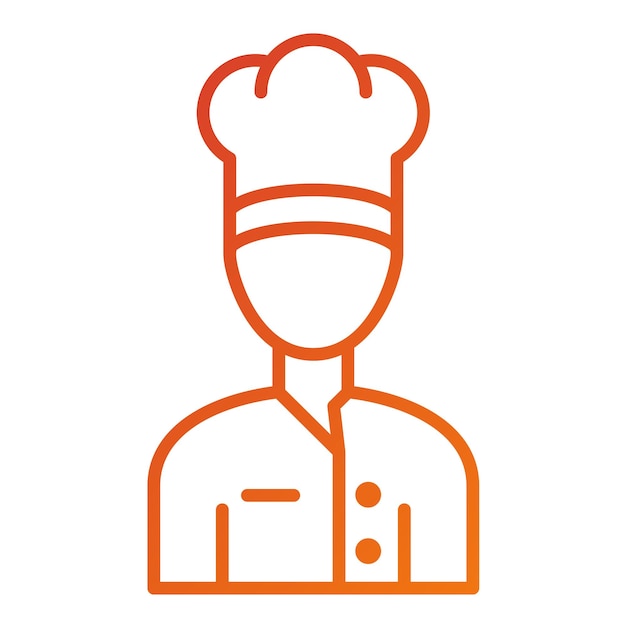 Diseño vectorial Chef Estilo de icono