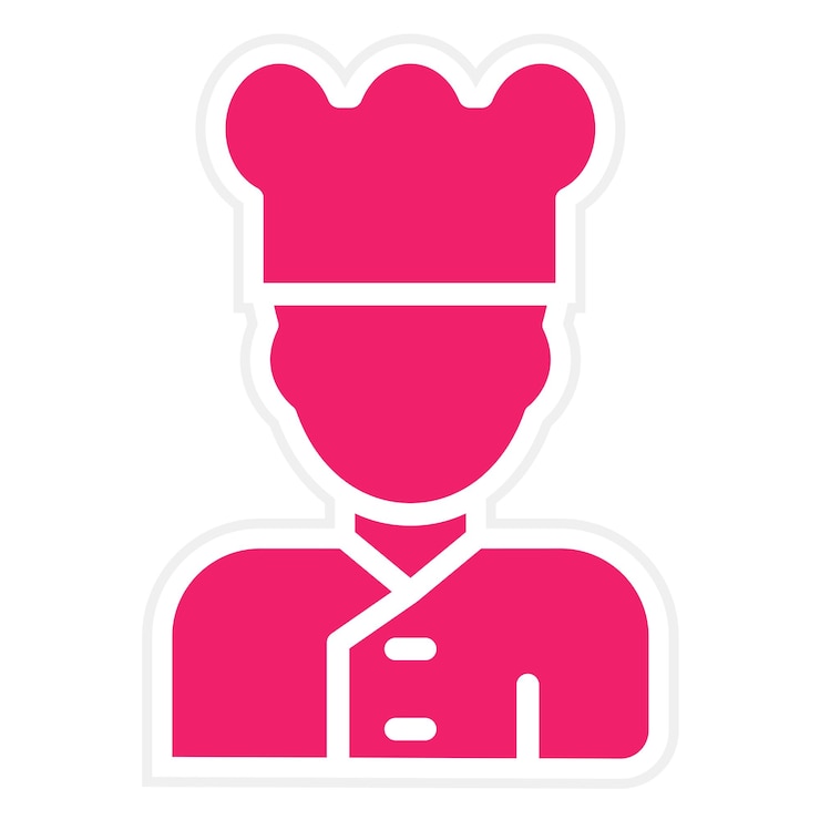 Vector diseño vectorial chef estilo de icono