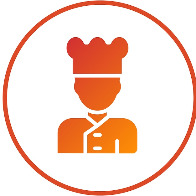 Diseño vectorial Chef Estilo de icono