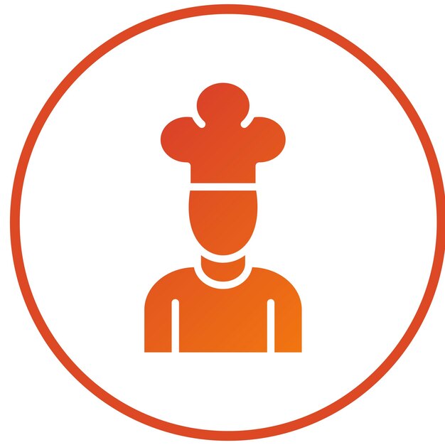Diseño vectorial Chef Estilo de icono