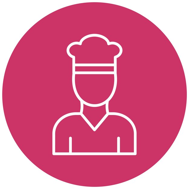 Diseño vectorial Chef Estilo de icono