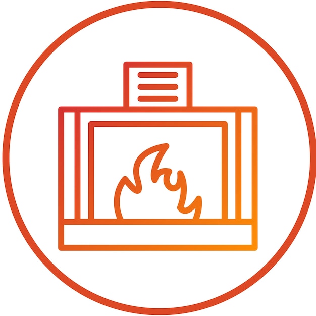 Diseño vectorial de chimenea de gas Estilo del icono