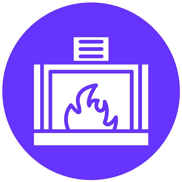 Diseño vectorial de chimenea de gas Estilo del icono