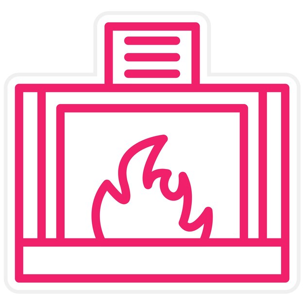 Diseño vectorial de chimenea de gas Estilo del icono