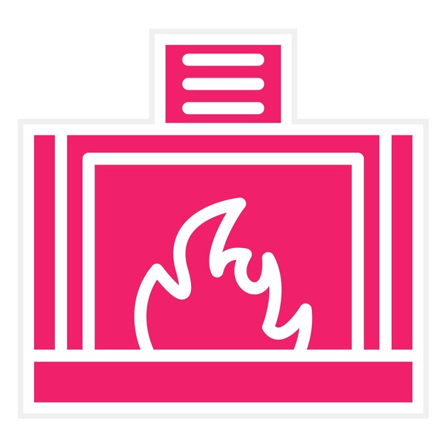 Diseño vectorial de chimenea de gas Estilo del icono