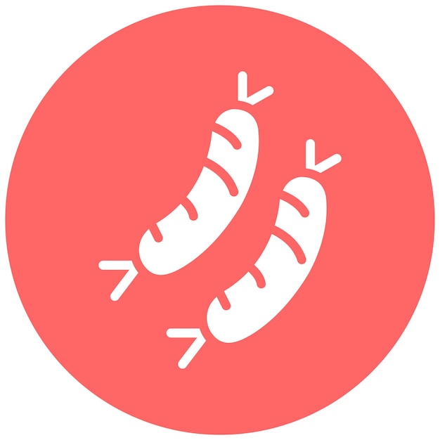 Diseño vectorial Chorizo estilo de icono de encanto