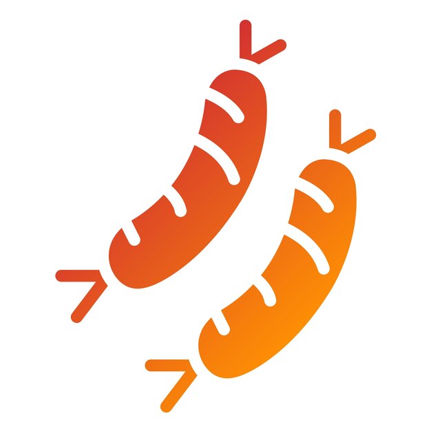 Diseño vectorial Chorizo estilo de icono de encanto