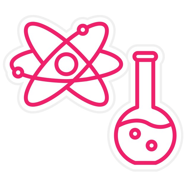 Vector diseño vectorial ciencia y tecnología estilo de icono