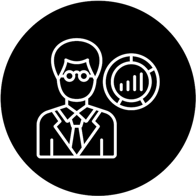 Diseño vectorial Científico de datos Estilo del icono masculino