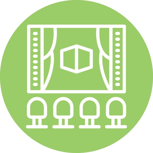 Diseño vectorial de cine 4D Estilo de icono