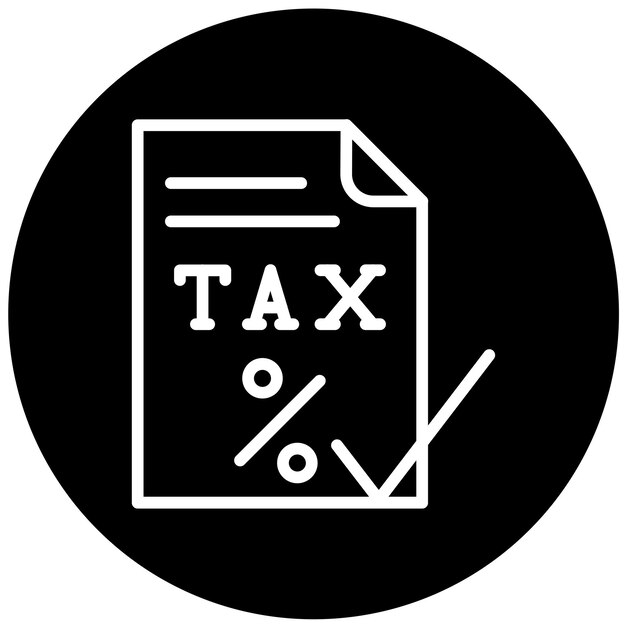 Diseño vectorial Claridad del impuesto Estilo del icono