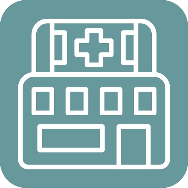 Diseño vectorial Clínica Estilo de icono