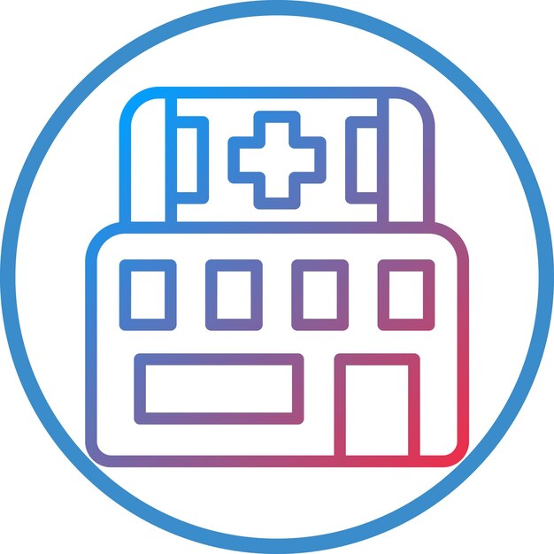 Diseño vectorial Clínica Estilo de icono