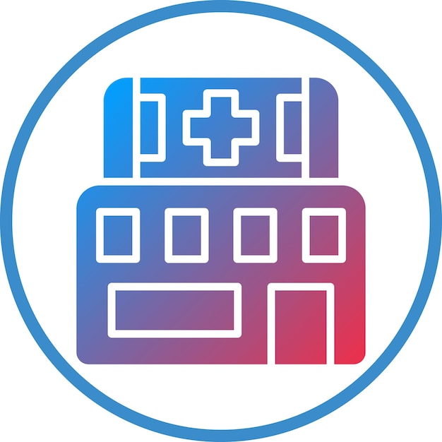 Diseño vectorial Clínica Estilo de icono