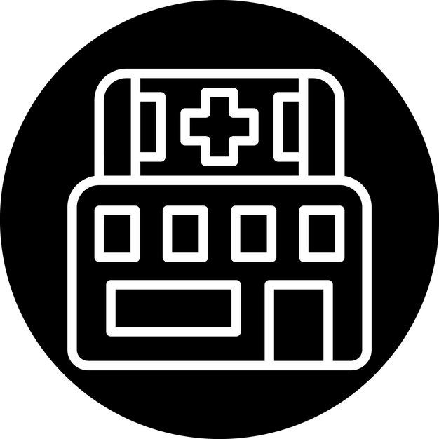 Diseño vectorial Clínica Estilo de icono