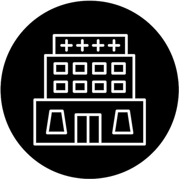 Diseño vectorial Clínica Estilo de icono