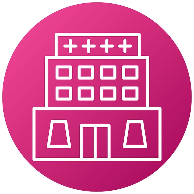 Diseño vectorial Clínica Estilo de icono