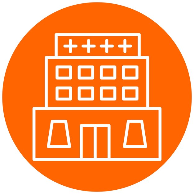 Diseño vectorial Clínica Estilo de icono