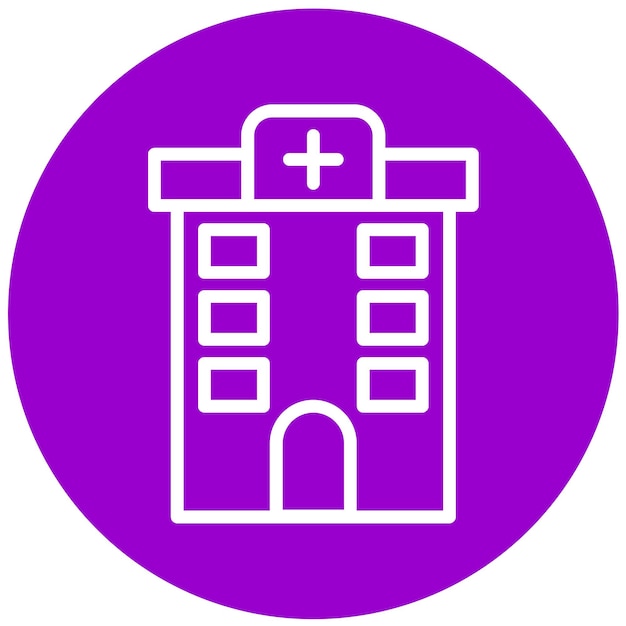 Diseño vectorial Clínica Estilo de icono
