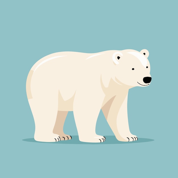 Vector el diseño vectorial del clip de dibujos animados del oso polar