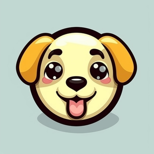 Vector diseño vectorial de clipart de cara de perro de dibujos animados