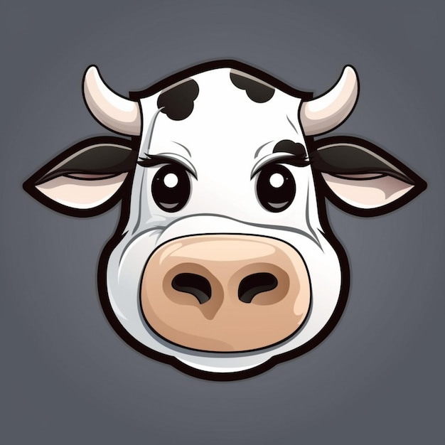 Vector diseño vectorial de clipart de caricaturas de caras de vacas