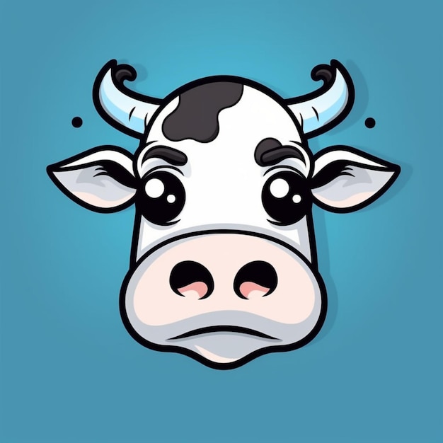 Vector diseño vectorial de clipart de caricaturas de caras de vacas