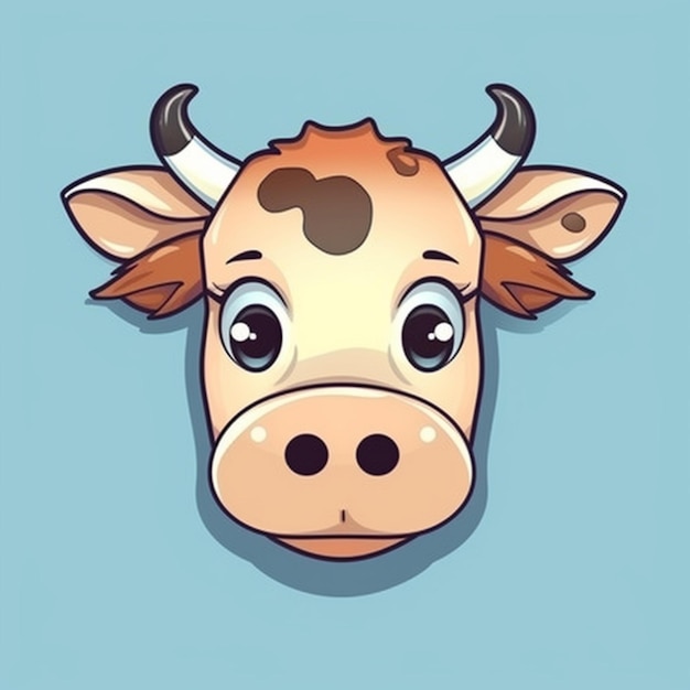 Vector diseño vectorial de clipart de caricaturas de caras de vacas