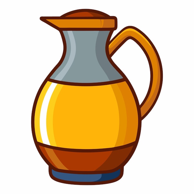 diseño vectorial de clipart de la jarra de colorear