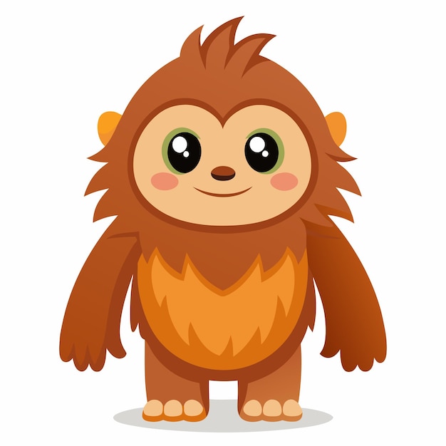 diseño vectorial de clipart de mono lúdico y encantador
