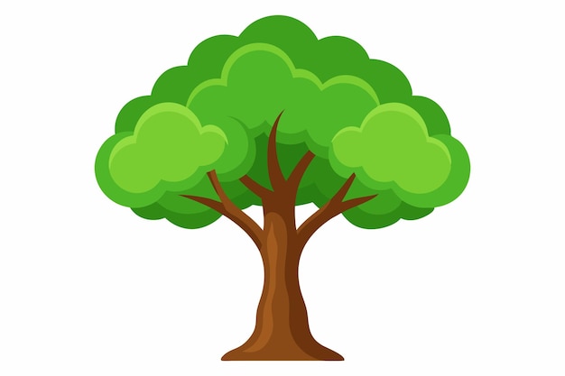 Diseño vectorial de clipart de pegatinas de árbol