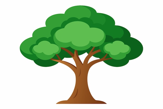 Diseño vectorial de clipart de pegatinas de árbol