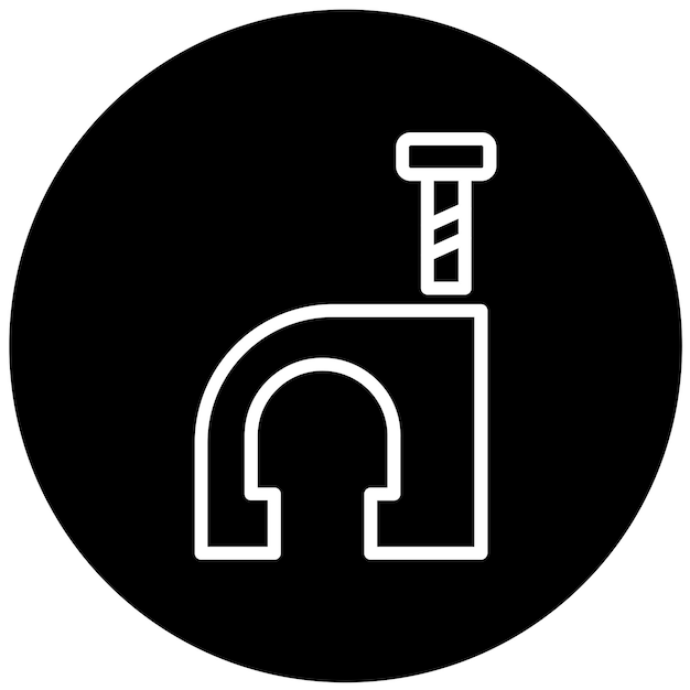 Diseño vectorial de los clips de cable Estilo del icono