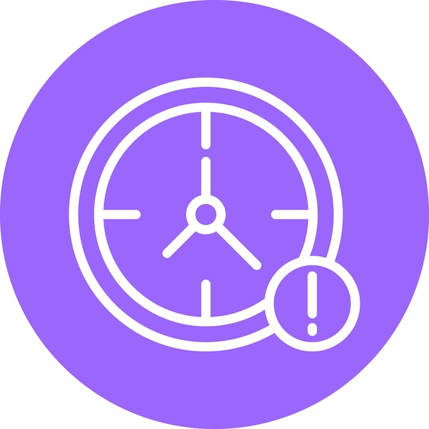Diseño vectorial clock out estilo del icono