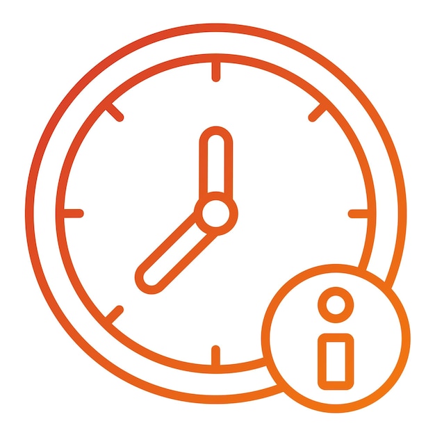 Diseño vectorial Clock Out Estilo del icono