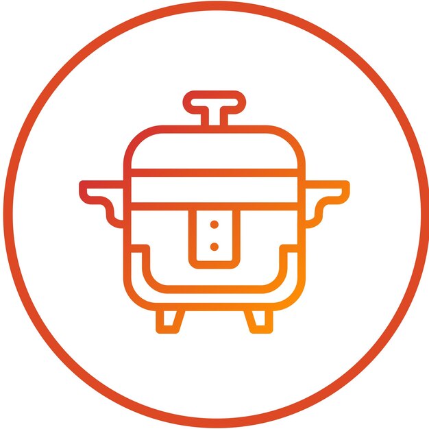 Diseño vectorial de la cocina de arroz Icon Style