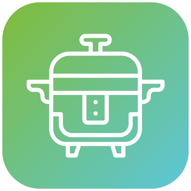 Diseño vectorial de la cocina de arroz Icon Style