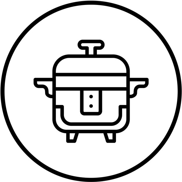 Diseño vectorial de la cocina de arroz Icon Style