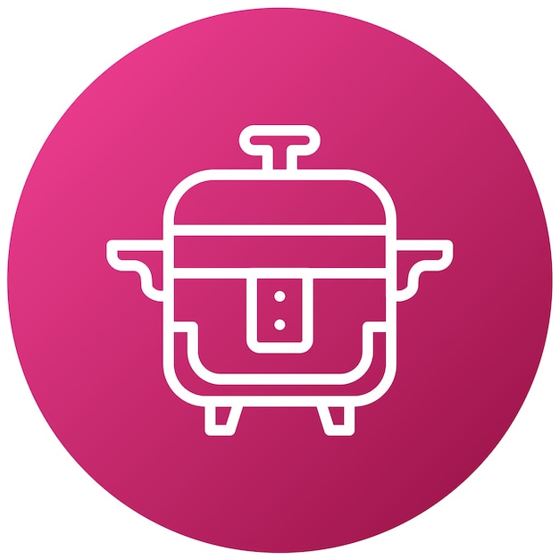 Diseño vectorial de la cocina de arroz Icon Style