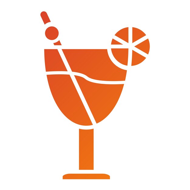 Diseño vectorial de cócteles estilo icono