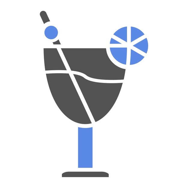 Diseño vectorial de cócteles estilo icono