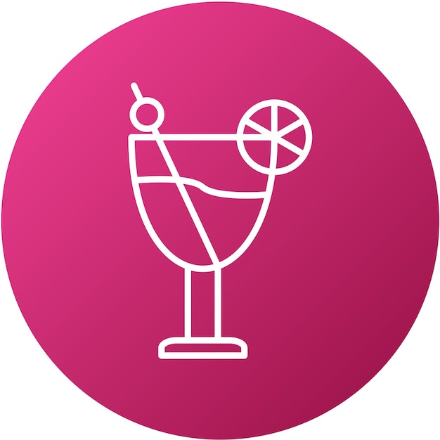 Diseño vectorial de cócteles estilo icono