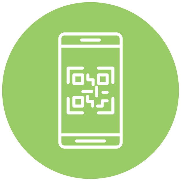 Diseño vectorial Código QR Estilo del icono