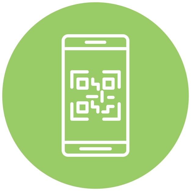 Vector diseño vectorial código qr estilo del icono