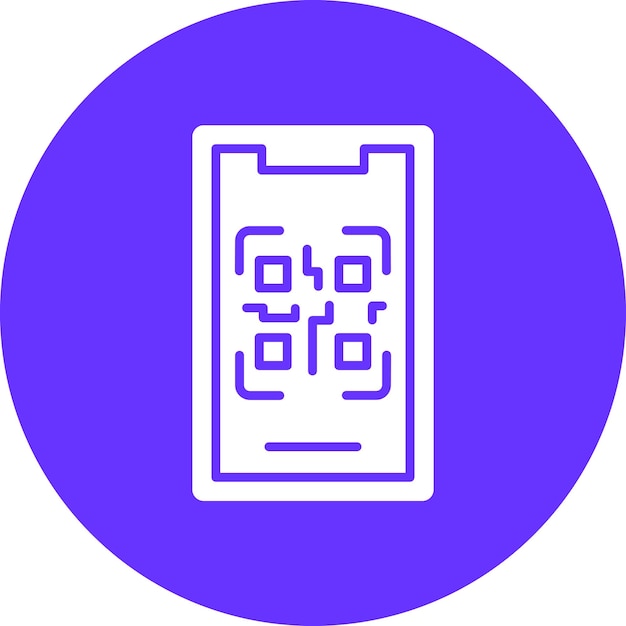 Diseño vectorial de código QR móvil Estilo de icono